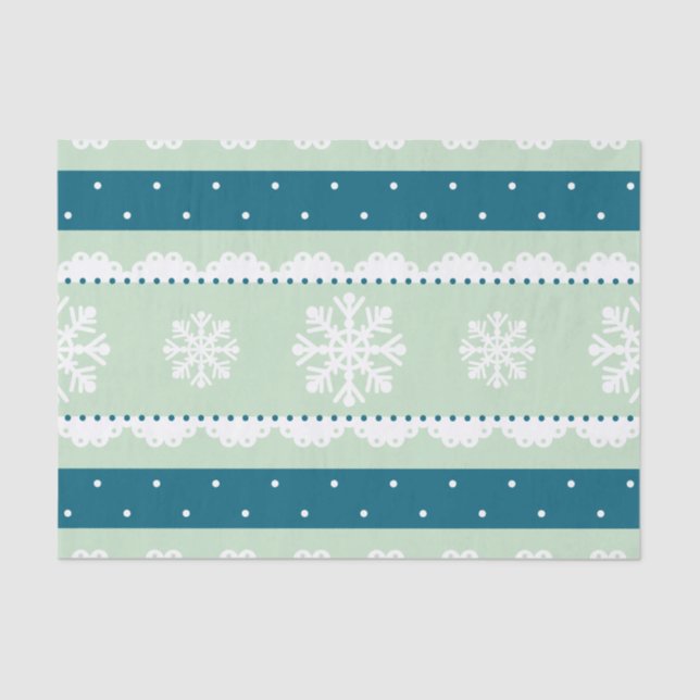 Papier Mousseline Élégant Motif de Noël de Monnaie Pneus blancs (Recto)