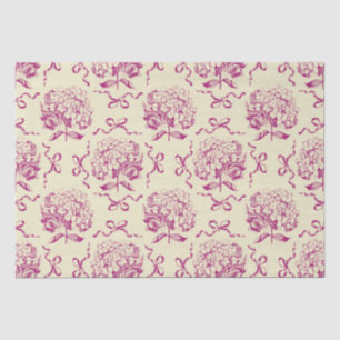 Papier Mousseline Élégant Motif de table de plongée Preppy rose Hydr