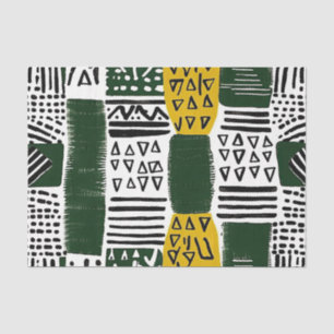 Papier Mousseline Élégant Motif ethnique africain avec des détails r