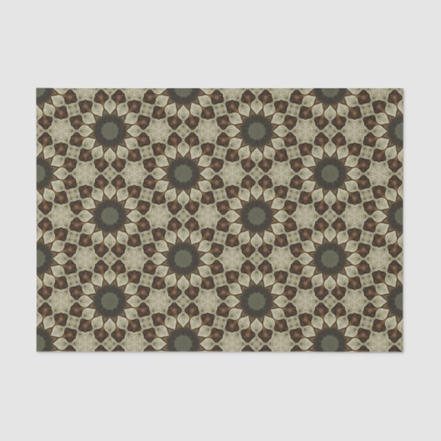 Papier Mousseline Élégant Motif géométrique élégant Floral Abstrait (Recto)