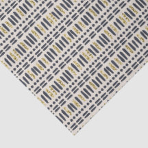 Élégant motif linéaire bleu marine et or