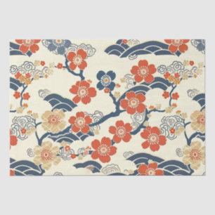 Papier Mousseline Élégant Motif sans couture en fleur de cerisier (1