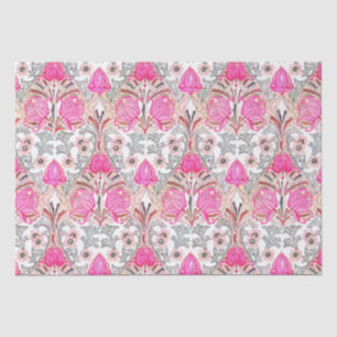 Papier Mousseline Élégant Motif victorien rose Vintage