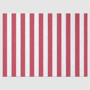 Papier Mousseline Élégant Motif Vintage rayé rouge et blanc