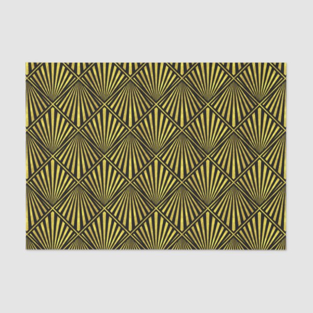 Papier Mousseline Elégant or Art déco Diamant #1 do-it-yourself BG (Recto)