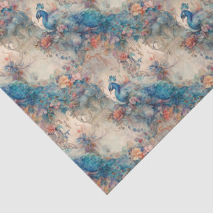 Papier Mousseline Elégant Peacock
