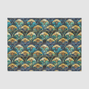 Papier Mousseline Élégant Peacock Couleur Vitrail Découpage