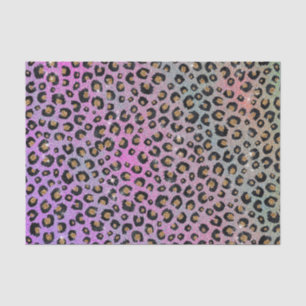 Papier Mousseline Elegant Pink Blue Gold Glitter Black Leopard