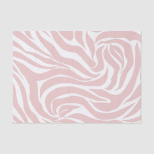 Papier Mousseline Élégant Poster de animal blanc rose pâle Zèbre