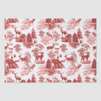 Elégant Red Deer en toile Vintage dans le bois