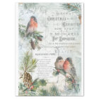 Élégant Robins de Noël Vintage hiver Découpage