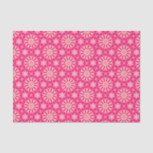 Papier Mousseline Elégant rose chaud Motif géométrique Girly Chic