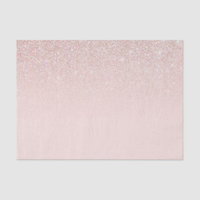 Papier Mousseline Elégant Rose Gold Pink Parties scintillant Ombre (Recto)
