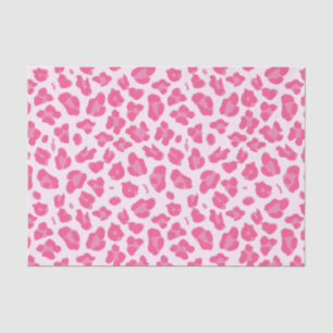 Papier Mousseline Élégant rose sur papier de tissus Motif léopard ro