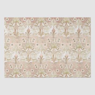 Papier Mousseline Élégant Rose victorien Vintage modèle Floral or