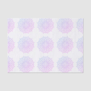 Papier Mousseline Elégant rose violet Boho Ombre Mandala Decoupage