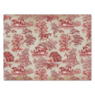 Elégant Vintage Cheval Rouge Bois Toile Kraft