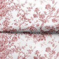Élégant Vintage Français gravé Floral Toile-rose