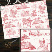 Elégant Vintage Rose Rouge Cheval Toile de chasse