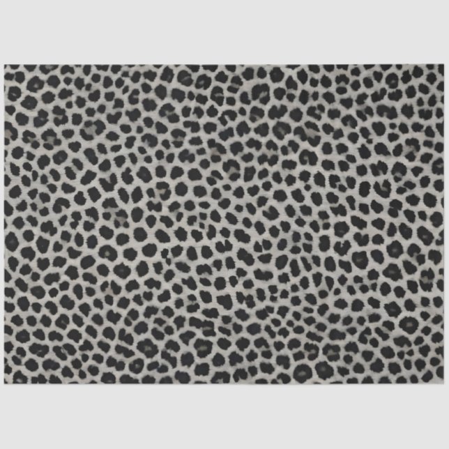 Papier Mousseline Élégante collection moderne de luxe blanc léopard (Recto)