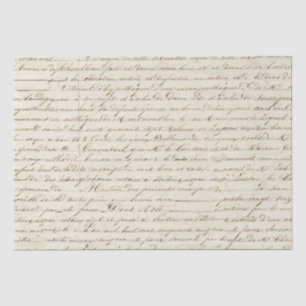 Papier Mousseline Élégante lettre manuscrite Vintage