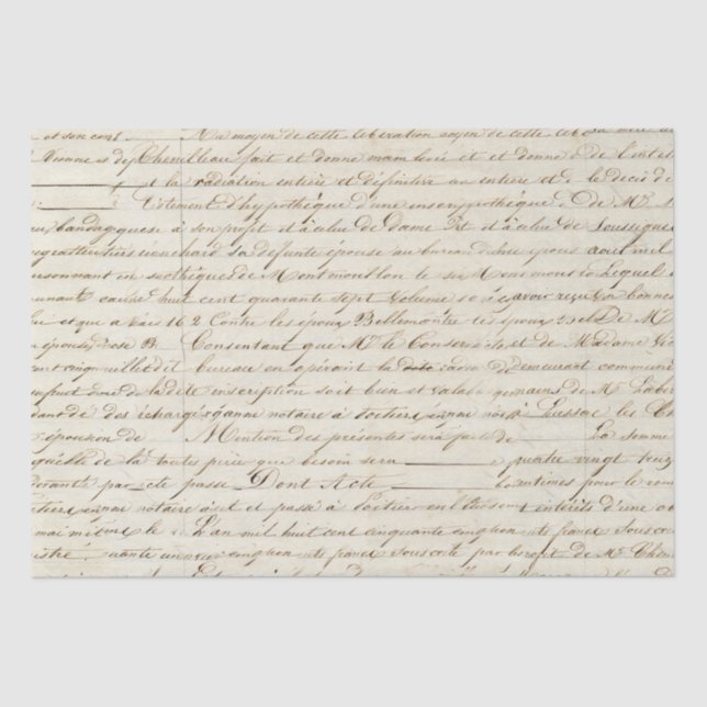 Papier Mousseline Élégante lettre manuscrite Vintage (Recto)