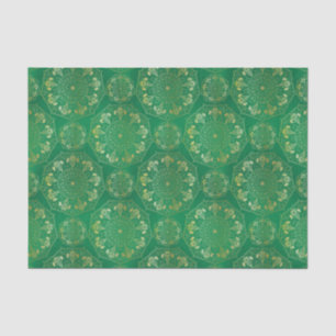Papier Mousseline Elégante Marguerite Jaune Dorée Neige Mandala Gree