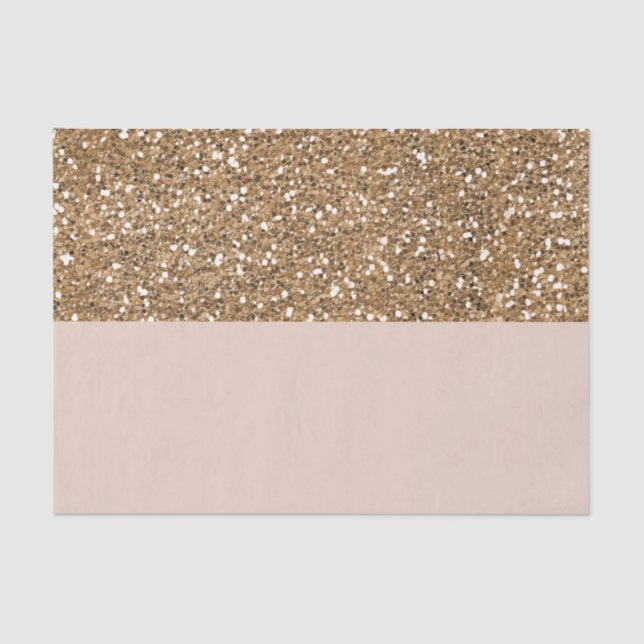 Papier Mousseline Elégante Parties scintillant moderne Rose Gold Blu (Recto)