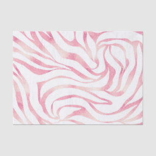 Papier Mousseline Elégante Parties scintillant Rose or Zebra White P