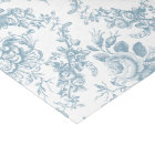Elégante toile florale blanche et bleue gravée