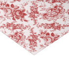 Élégante toile florale blanche et rouge gravée