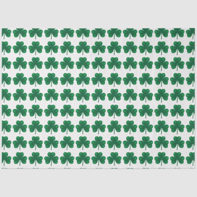 Papier Mousseline Éléments de découpage des Shamrocks St patrick (Recto)