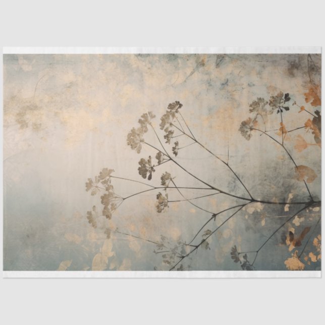 Papier Mousseline Éléments de la nature Art Arrière - plan botanique (Recto)