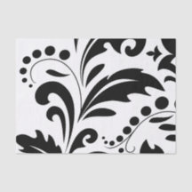 Éléments noirs et blancs audacieux de damassé