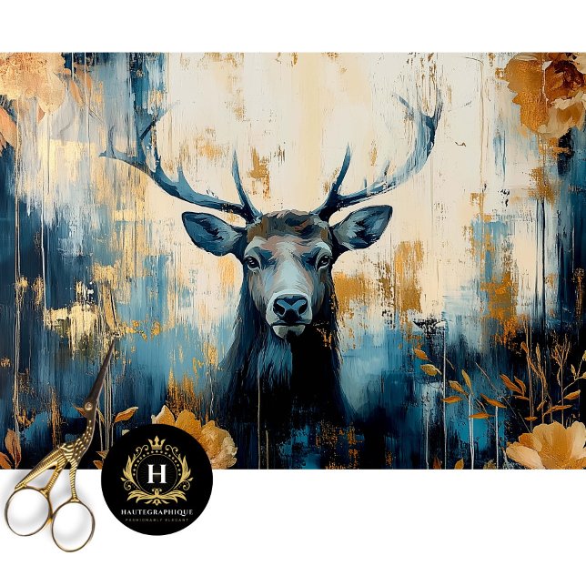 Papier Mousseline Elk Deer Estes Park Colorado Voyage Découpage (Créateur téléchargé)