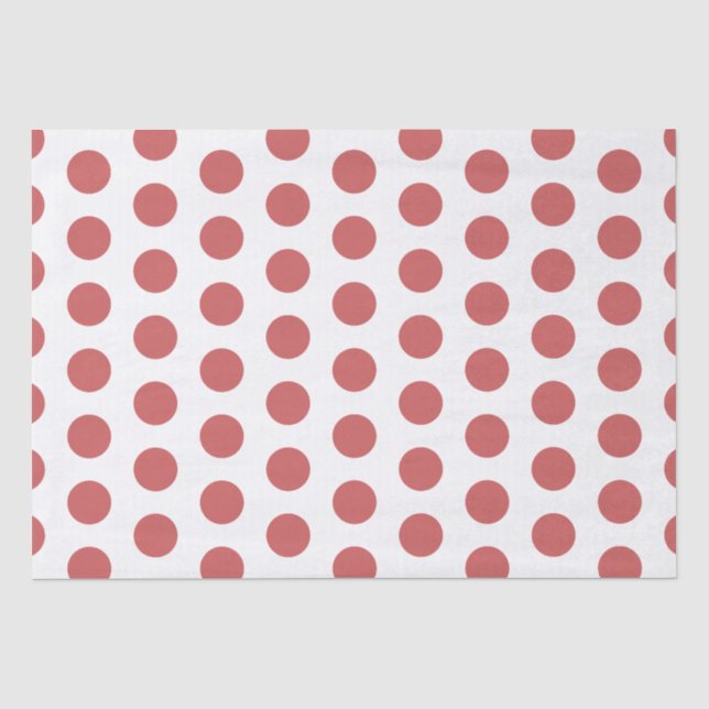 Papier Mousseline Emballage au détail Pois rouge (Recto)