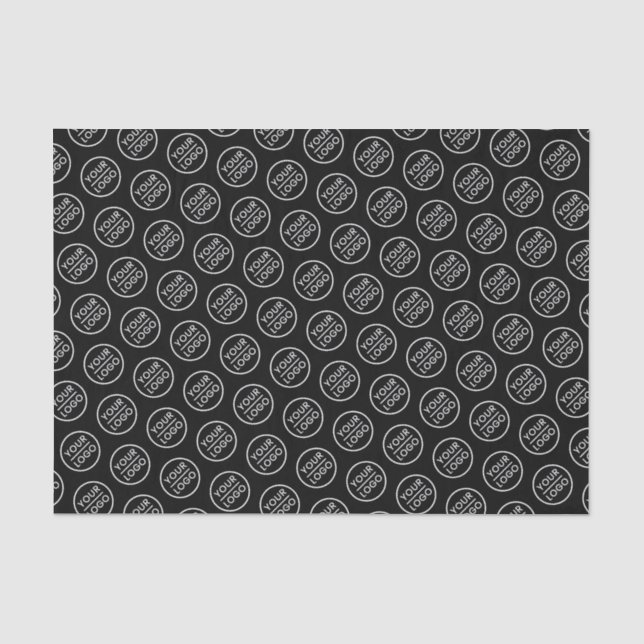 Papier Mousseline Emballage de papier de tissu sur mesure noir (Recto)