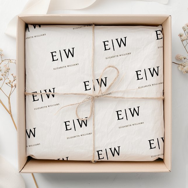 Papier Mousseline Emballage d'entreprise de marque noire blanche (Créateur téléchargé)