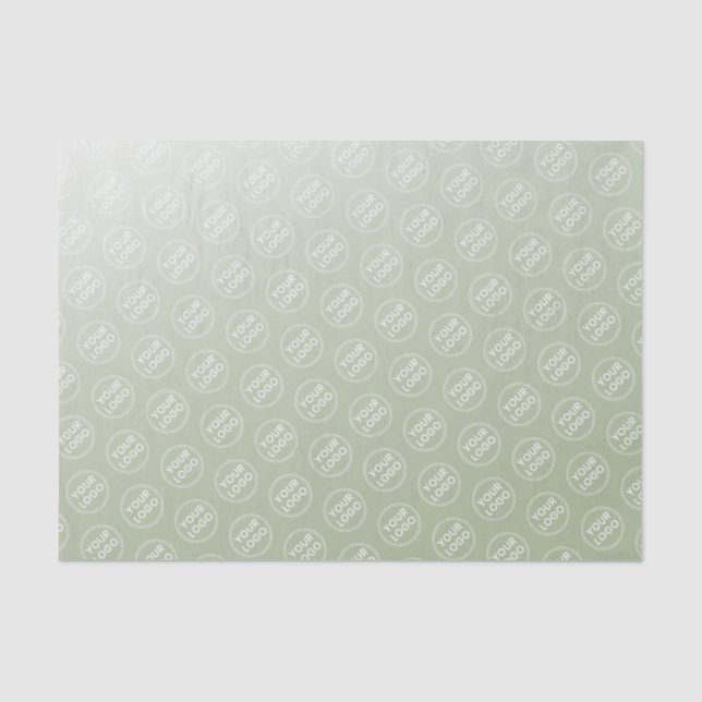Papier Mousseline Emballage d'entreprise du logo dégradé vert Sage (Recto)