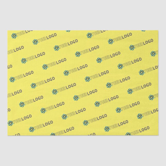 Papier Mousseline Emballage jaune pour logo commercial personnalisé (Recto)