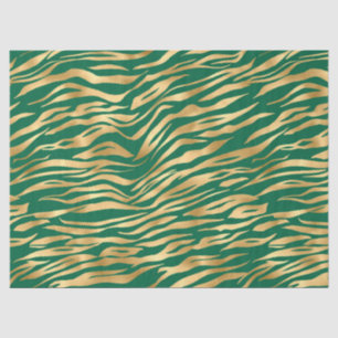 Papier Mousseline Emerald et Gold Safari Series Design 1