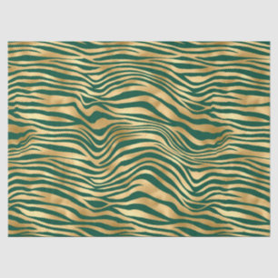 Papier Mousseline Emerald et Gold Safari Series Design 4