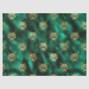 Papier Mousseline Emerald et Gold Safari Series Design 5