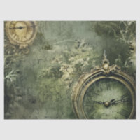 Émeraude Green Rustic Steampunk Horloge (7)