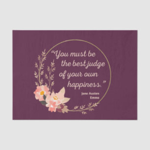 Papier Mousseline Emma De Jane Austen Citation I - Style Cute