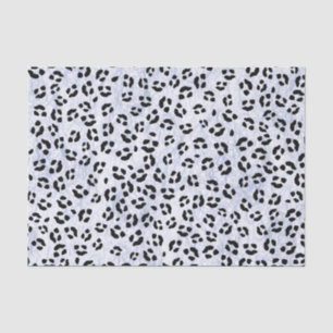 Papier Mousseline Empreinte de léopard blanc