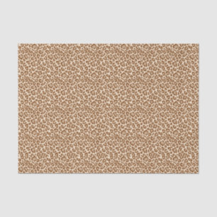 Papier Mousseline Empreinte de léopard Brown