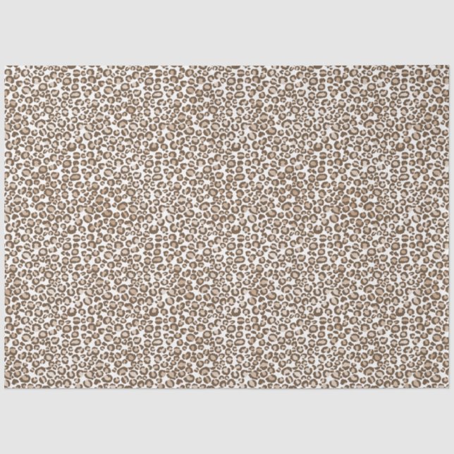 Papier Mousseline Empreinte de léopard Brown au chocolat (Recto)