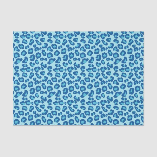 Papier Mousseline Empreinte de léopard dans Chambray clair à Dark De (Recto)