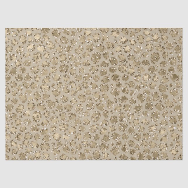 Papier Mousseline Empreinte de léopard de Parties scintillant d'or a (Recto)